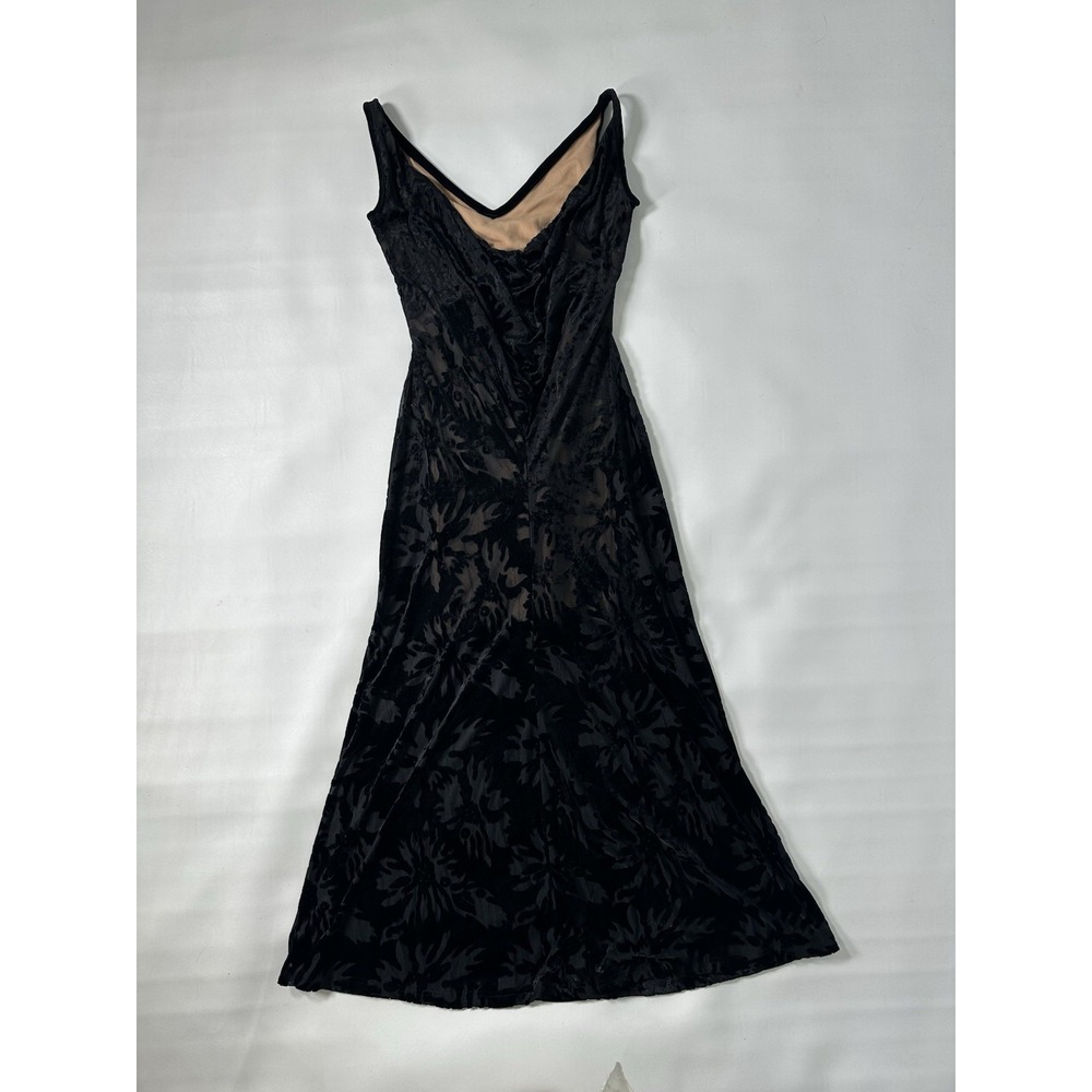 Tadashi Shoji Black Nude Lace & Mesh Maxi Cocktail Dress Size XS - Picture 11 of 16